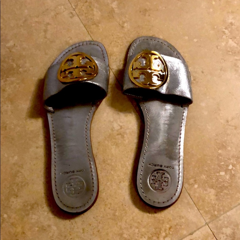 Tory Burch leather slides